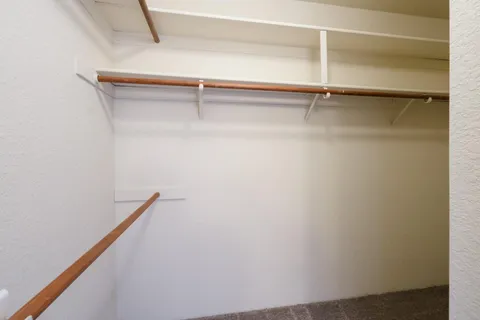 a close up view of racks on the wall