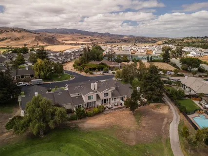an aerial view of multiple house