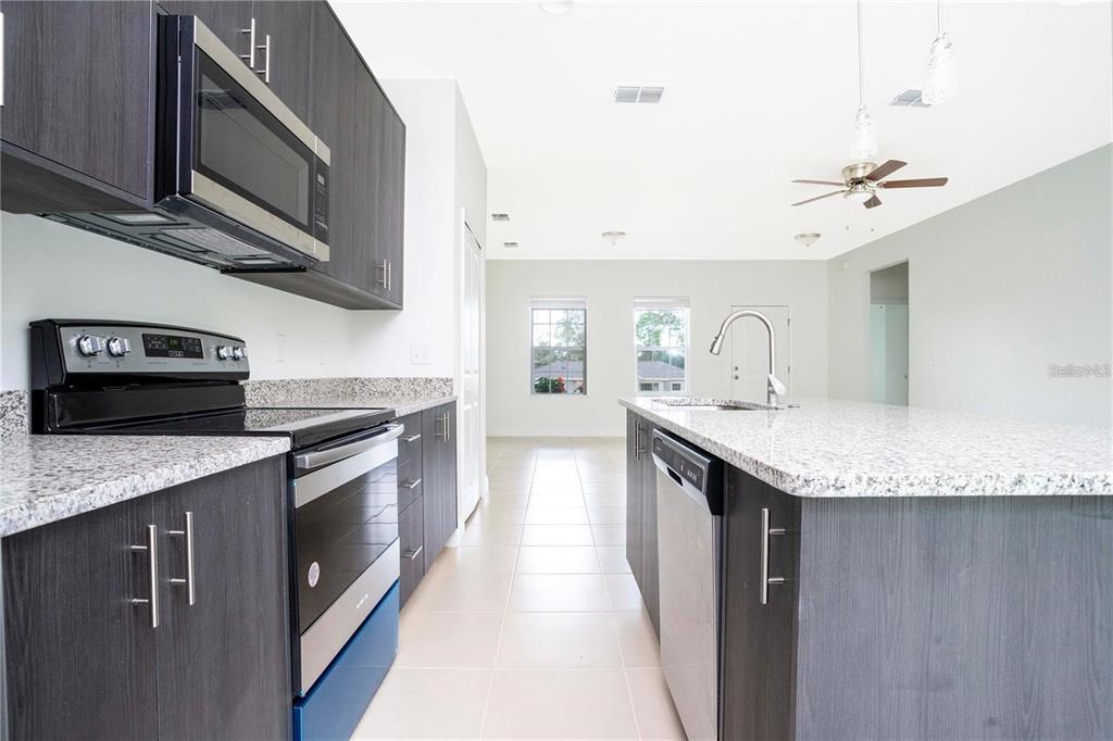 4147 Southwest 167th Street Ocala, FL 34473 - Photo 16 of 45 a kitchen with granite countertop a sink and stove top oven