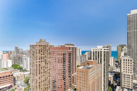 a view of city with tall buildings