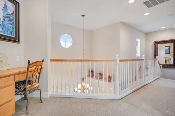 a view of a livingroom with furniture