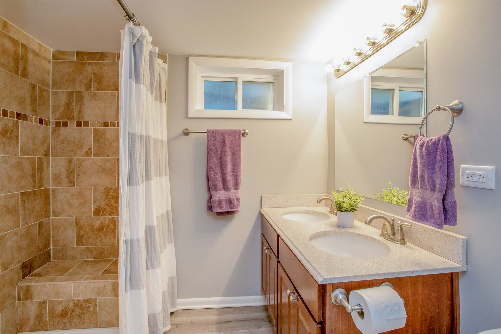 727 South Finley Road Lombard, IL 60148 - Photo 15 of 20 a bathroom with a sink vanity and a mirror