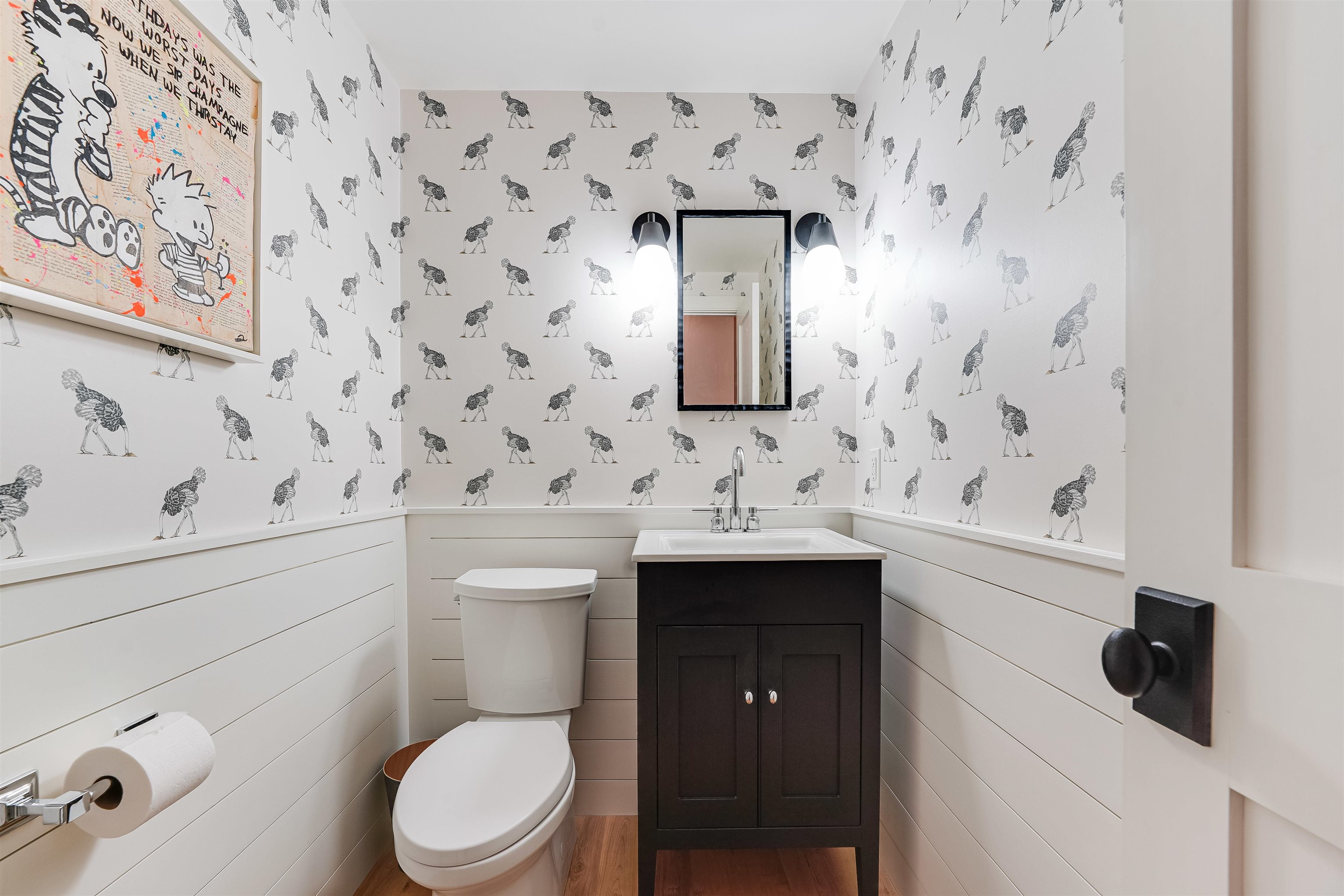 222 Clinton Street, Unit 19 Hoboken, NJ 07030 - Photo 14 of 31 a bathroom with a toilet sink and mirror