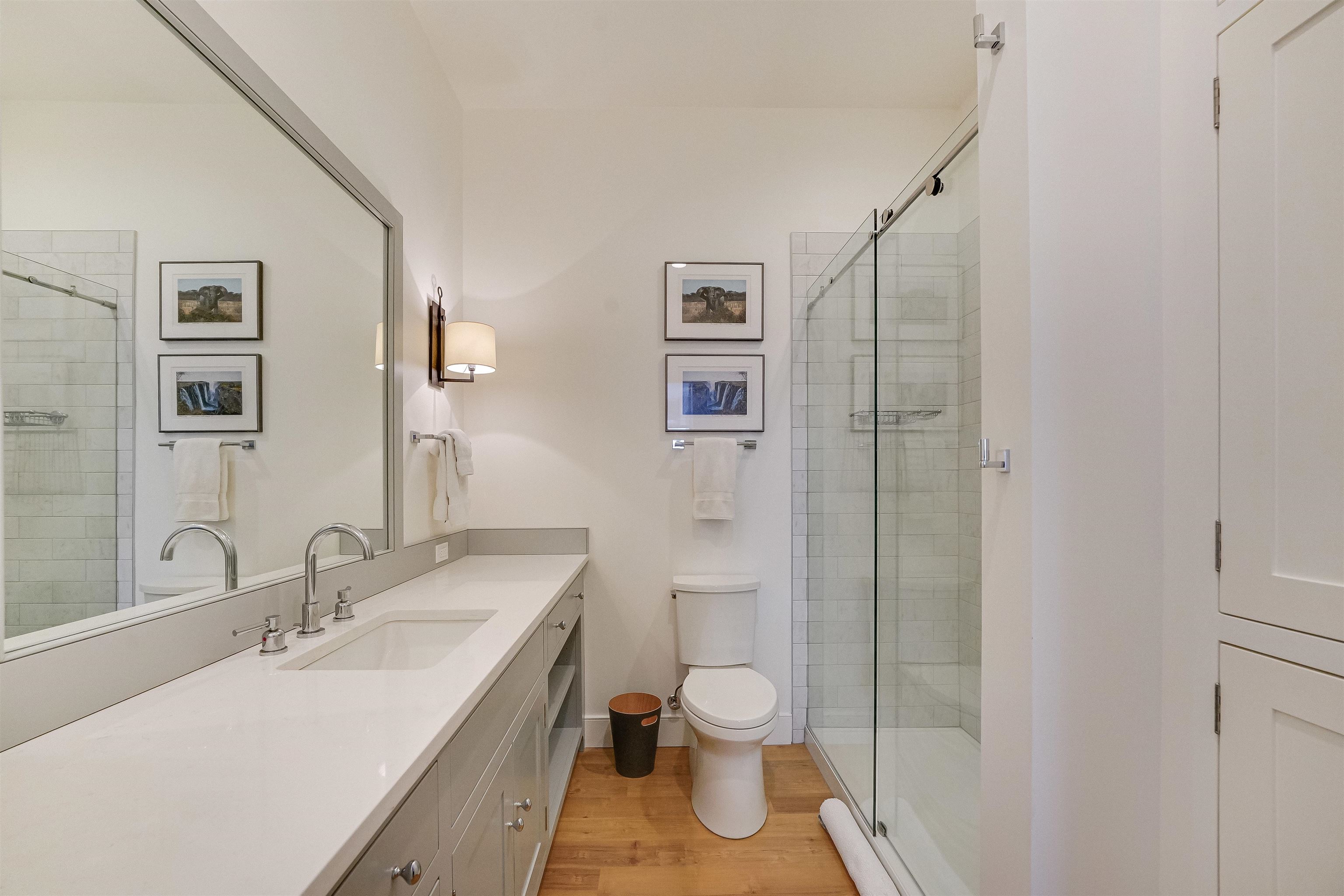 222 Clinton Street, Unit 19 Hoboken, NJ 07030 - Photo 22 of 31 a bathroom with a sink toilet and shower