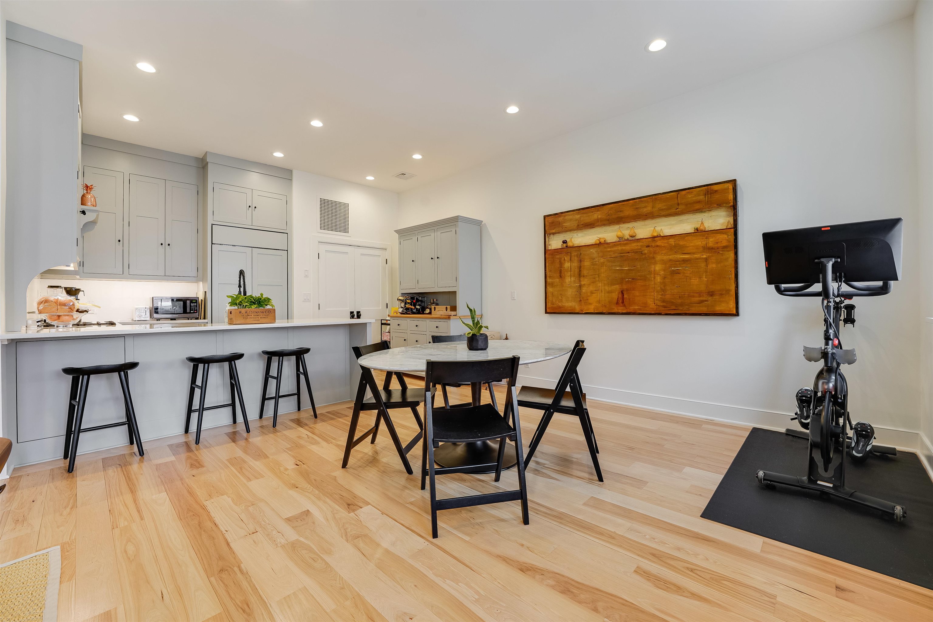 222 Clinton Street, Unit 19 Hoboken, NJ 07030 - Photo 9 of 31 a view of a dining room with furniture and wooden floor