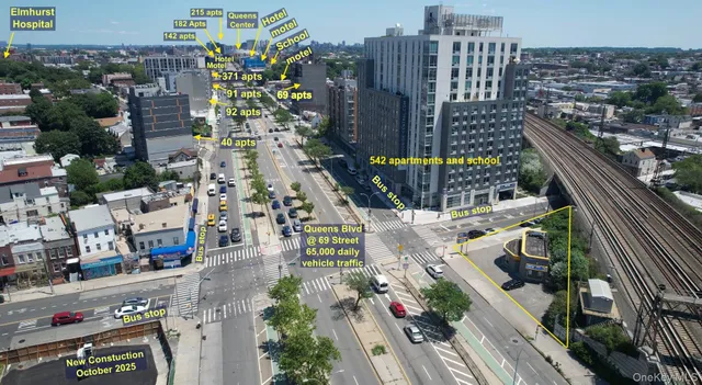 an aerial view of a city