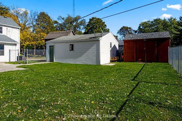 a house view with a garden space