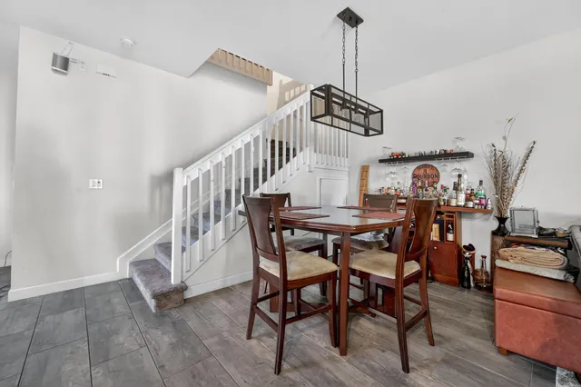 a view of livingroom and dining room