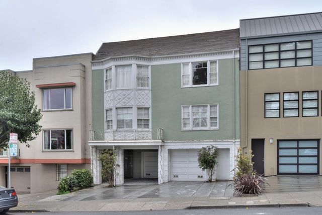 a front view of a building