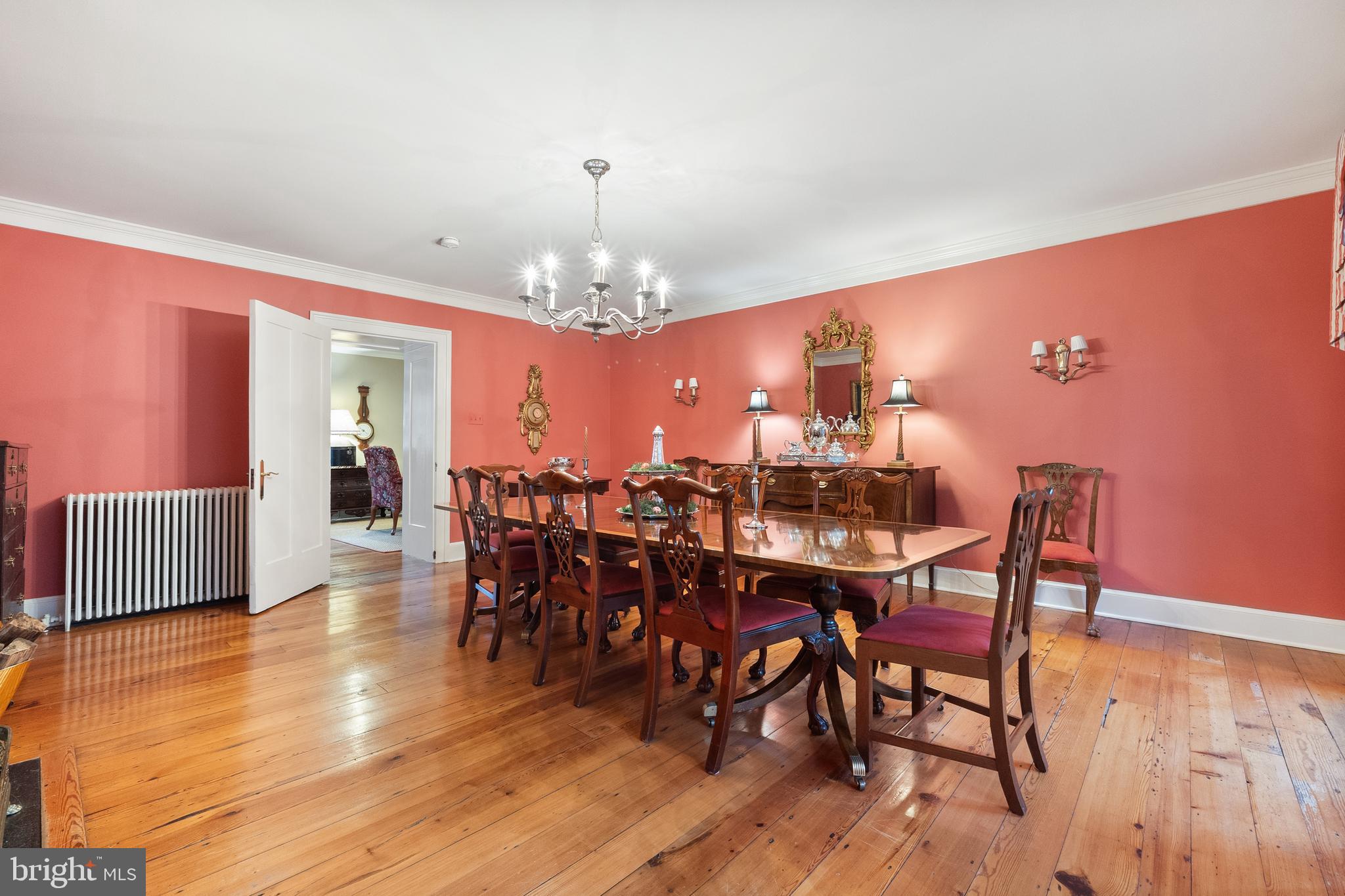 3252 Winchester Road Delaplane, VA 20144 - Photo 31 of 74 a view of a dining room with furniture and wooden floor