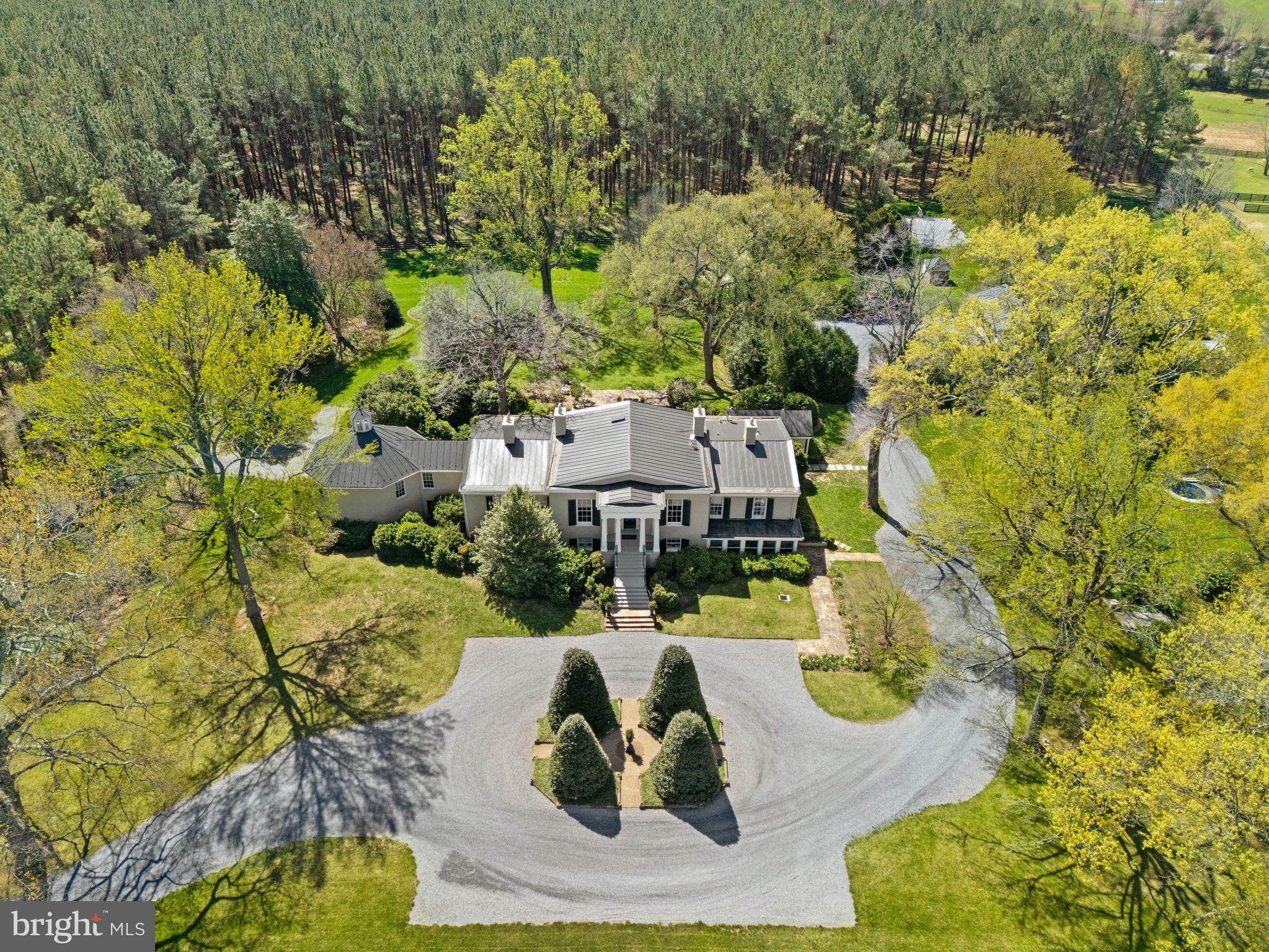 3252 Winchester Road Delaplane, VA 20144 - Photo 4 of 74 an aerial view of a house with yard swimming pool and outdoor seating
