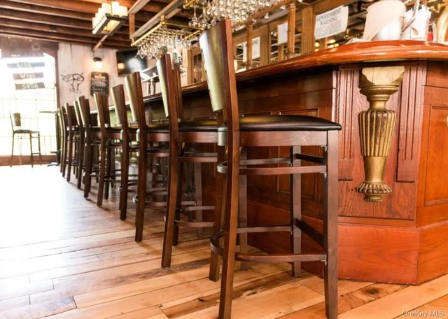 a view of a garage with storage