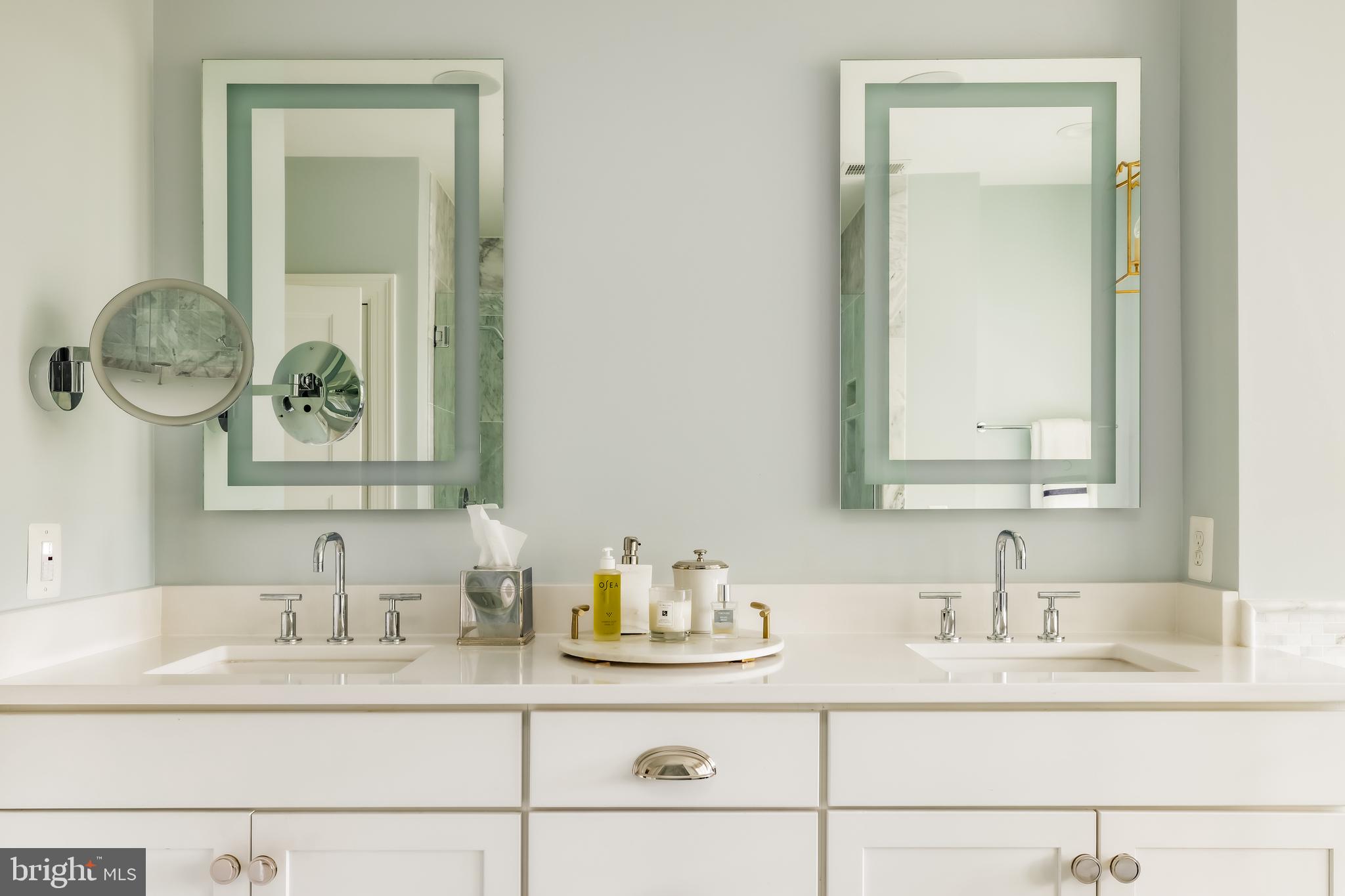 3300 Newark Street Northwest Washington, DC 20008 - Photo 29 of 50 Dual Vanity with Backlit Mirrors