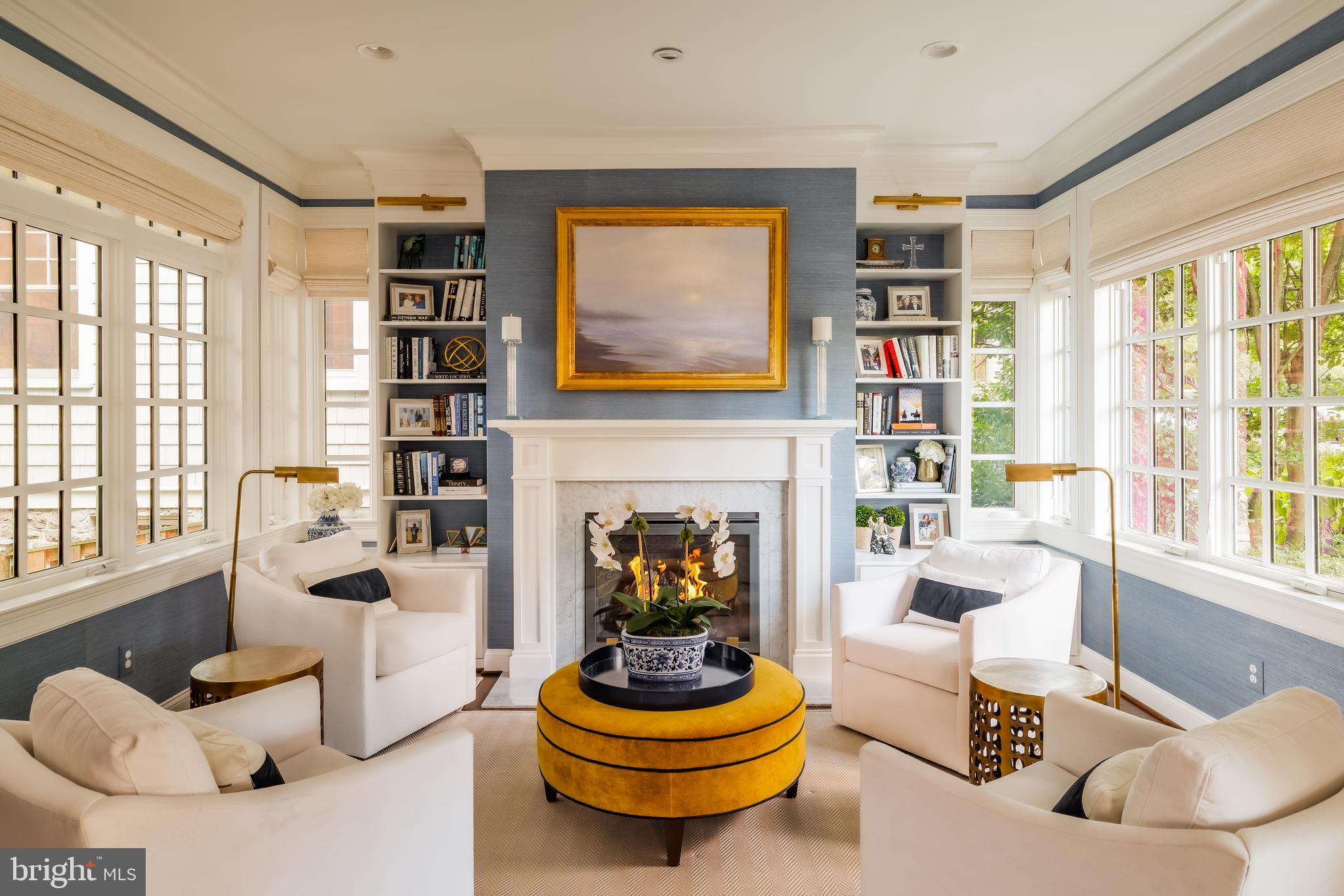 3300 Newark Street Northwest Washington, DC 20008 - Photo 6 of 50 Brand New Gas Fireplace and Back-Lit Built-Ins