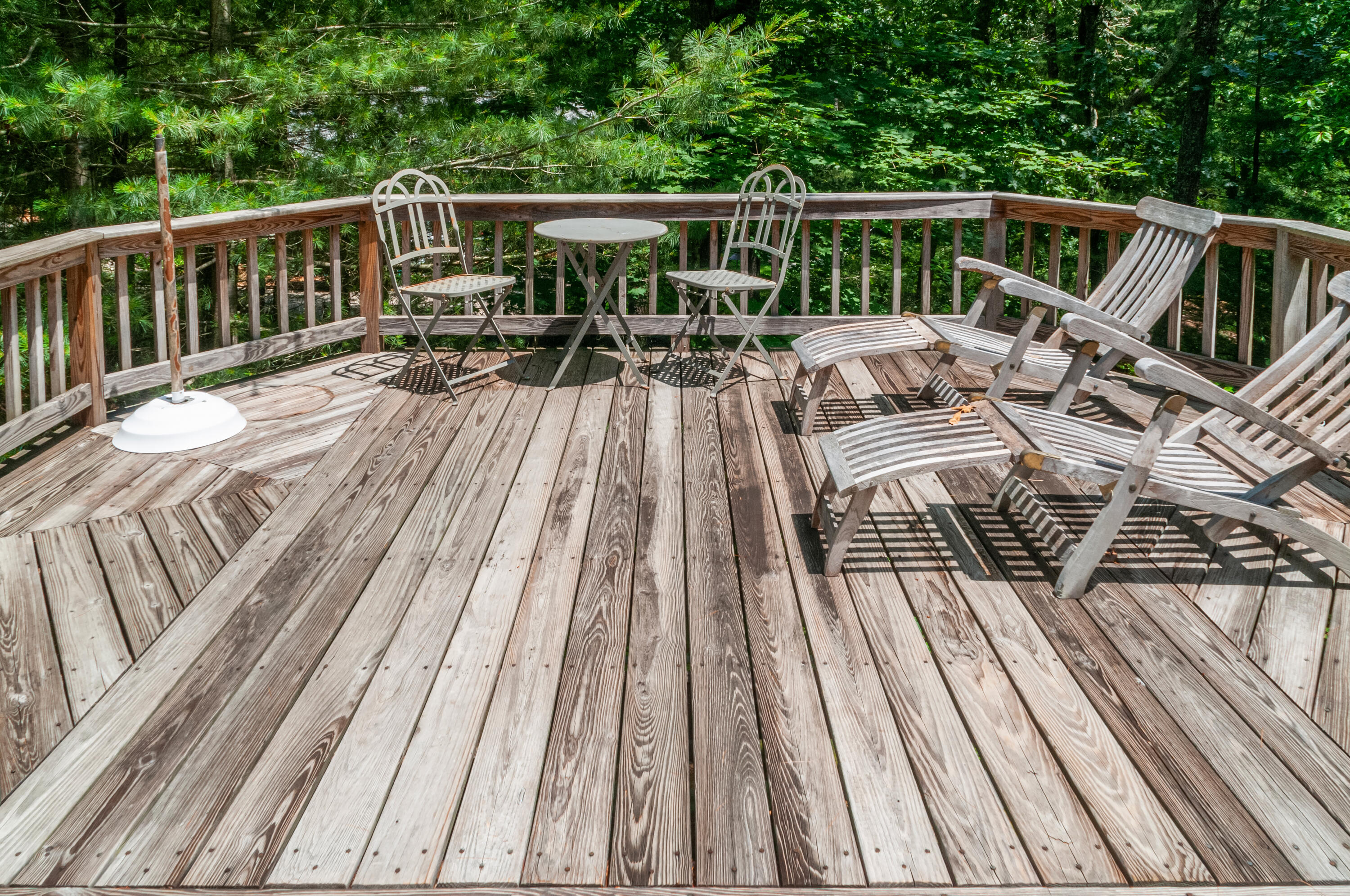 23 Paula Lane Cotuit, MA 02635 - Photo 20 of 23 a view of balcony with wooden floor and outdoor seating