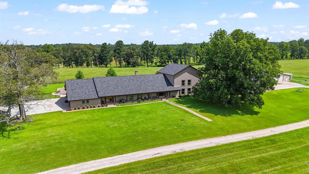 a house view with a garden space