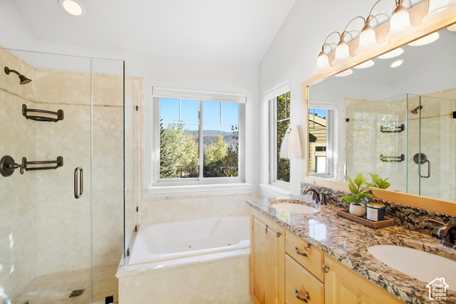 7396 Brook Hollow Loop Road Park City, UT 84098 - Photo 21 of 60 Double vanity with undermount sinks and granite countertops