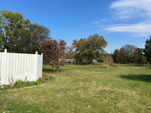 a view of backyard with green space