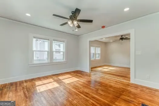 a view of an empty room and window