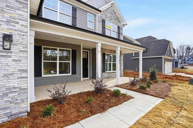 a front view of a house
