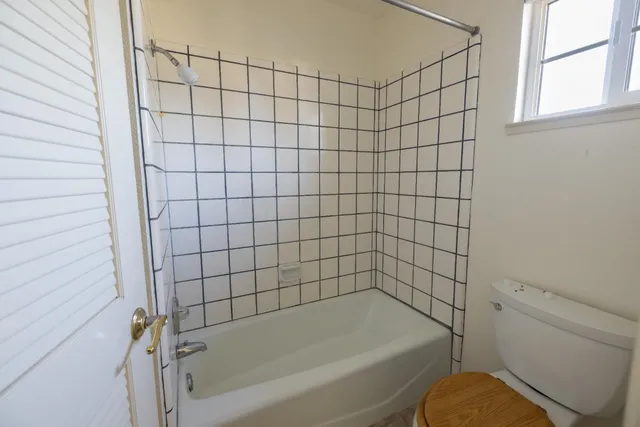 a view of a storage room with racks