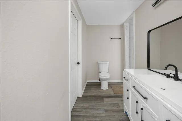 a bathroom with a sink and a toilet