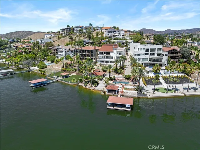 a view of a lake with a mountain view