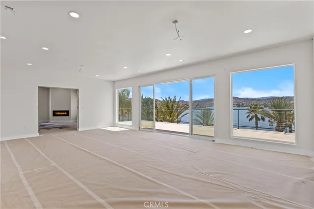 a view of a balcony with city view