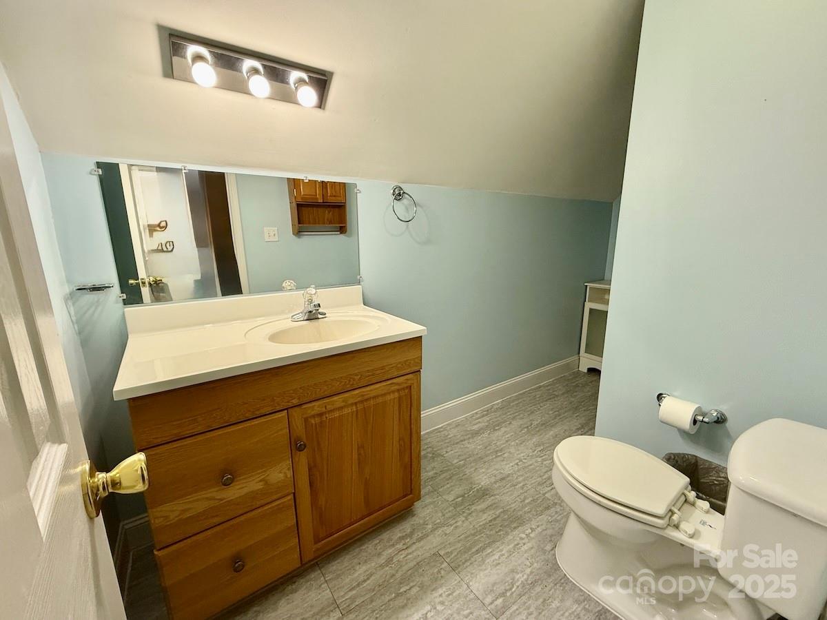 1054 Sandy Springs Road Rutherfordton, NC 28139 - Photo 20 of 33 a bathroom with a sink a toilet and mirror