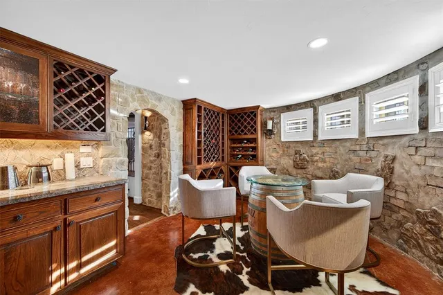 a workspace with furniture and window