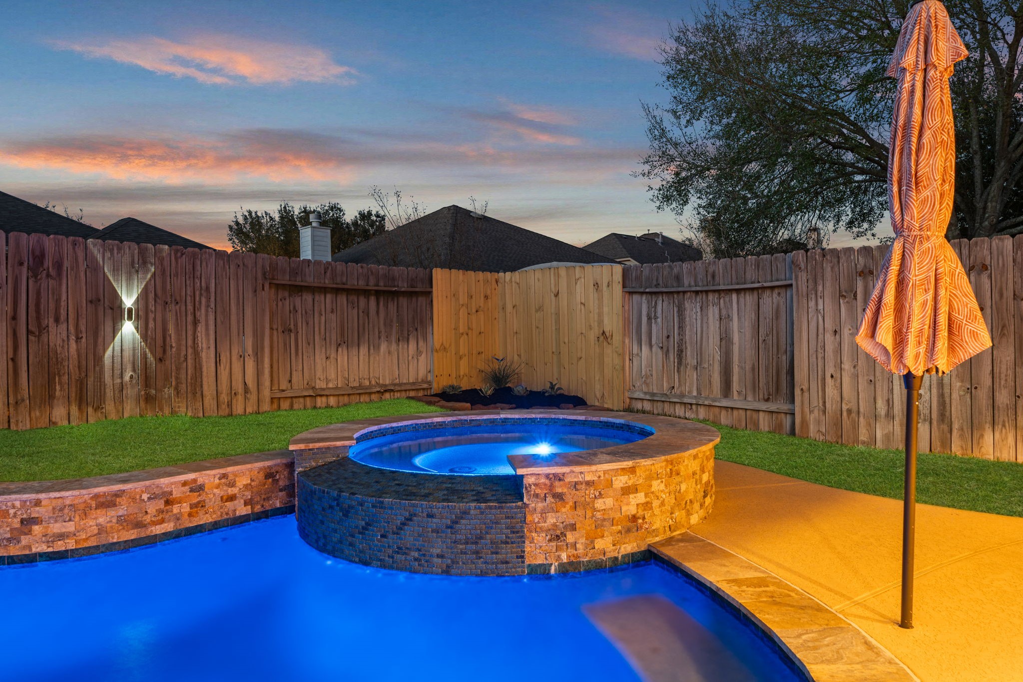 15319 Court Green Trail Cypress, TX 77433 - Photo 40 of 44 a view of a backyard with swimming pool