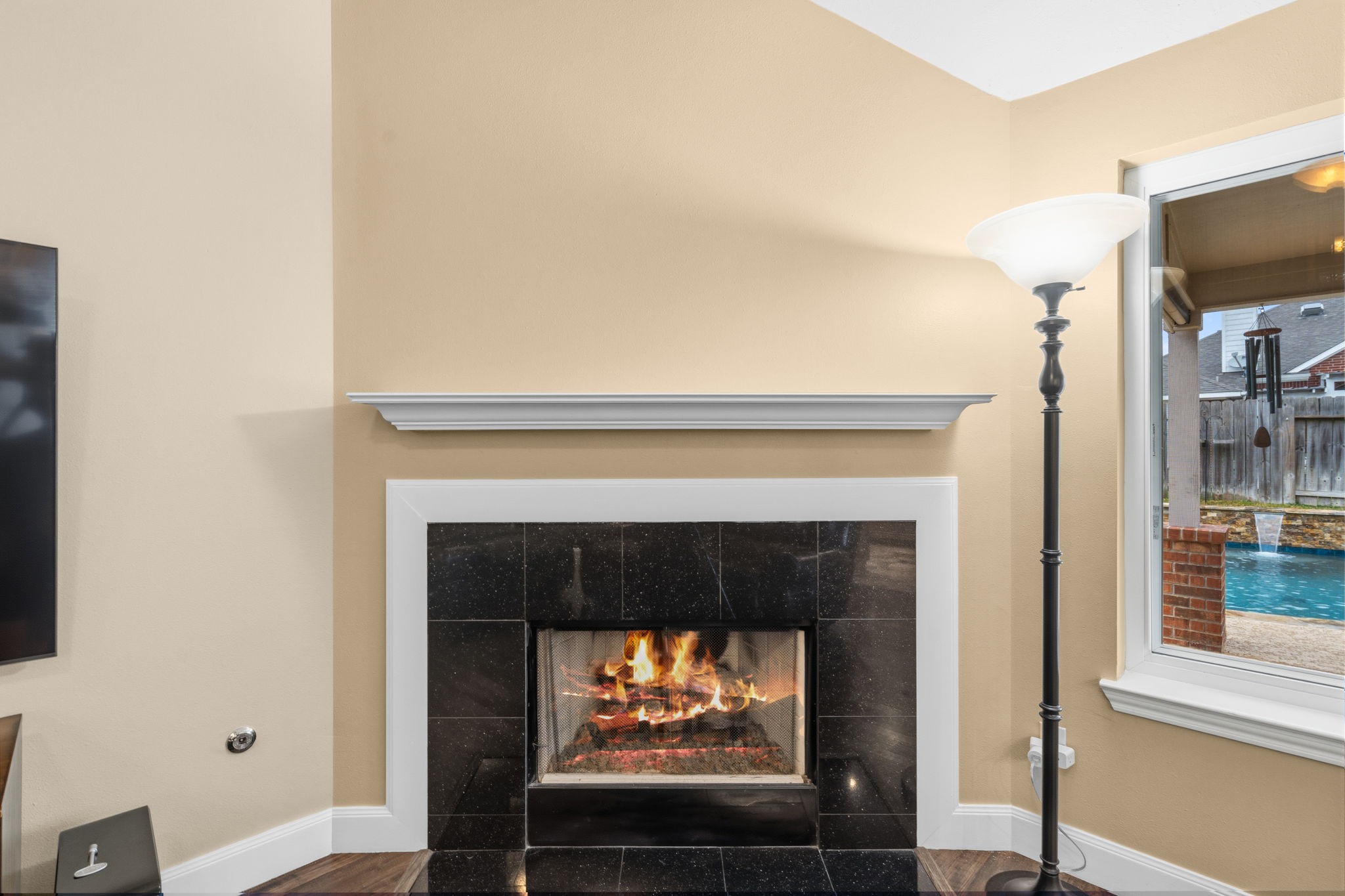 15319 Court Green Trail Cypress, TX 77433 - Photo 9 of 44 Gaslog fireplace with option to burn natural wood