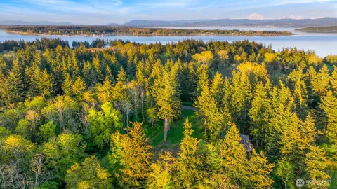 a view of lake and mountain