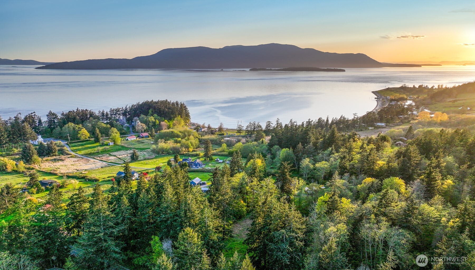 2093 Granger Way Lummi Island, WA 98262 - Photo 17 of 35 a view of lake with mountain in the background