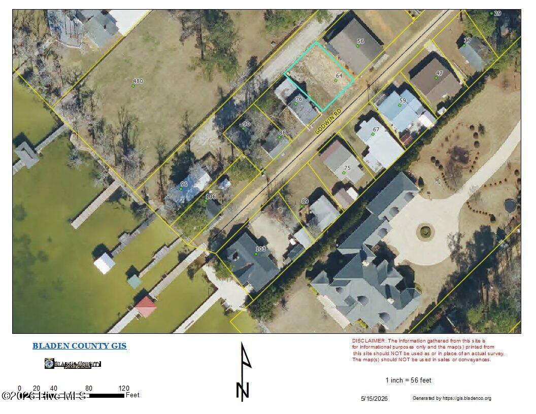 64 Godwin Road Elizabethtown, NC 28337 - Photo 22 of 22 Aerial GIS Mapping Image
