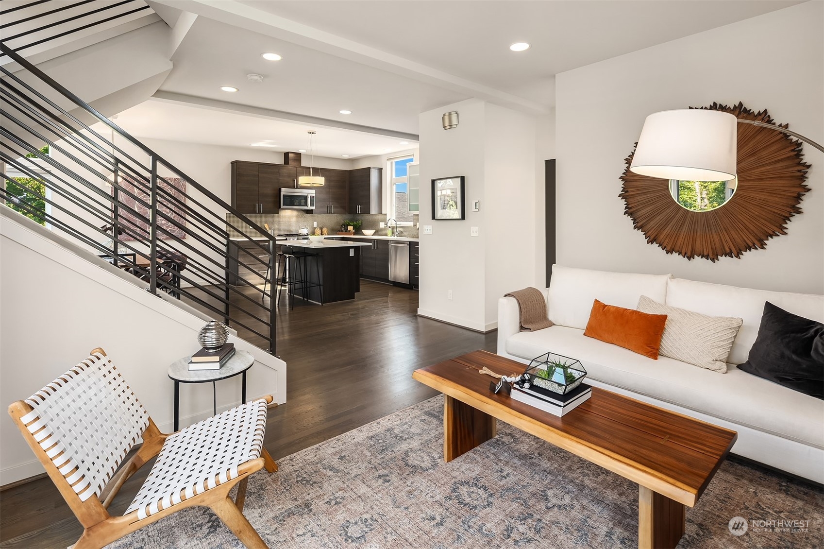 417 North 50th Street Seattle, WA 98103 - Photo 11 of 30 a living room with furniture and wooden floor