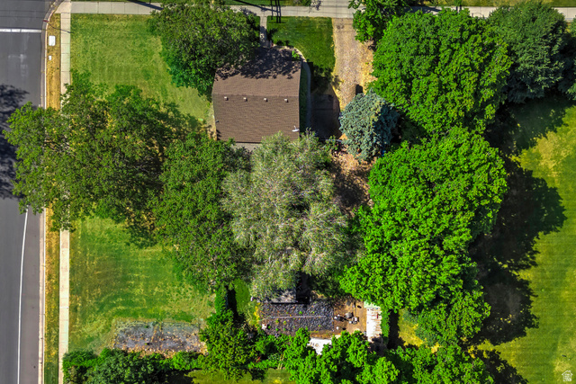 178 17th Street Ogden, UT 84404 - Photo 27 of 29 Aerial property overview featuring a brown shingle roof, established landscaping, and mature trees