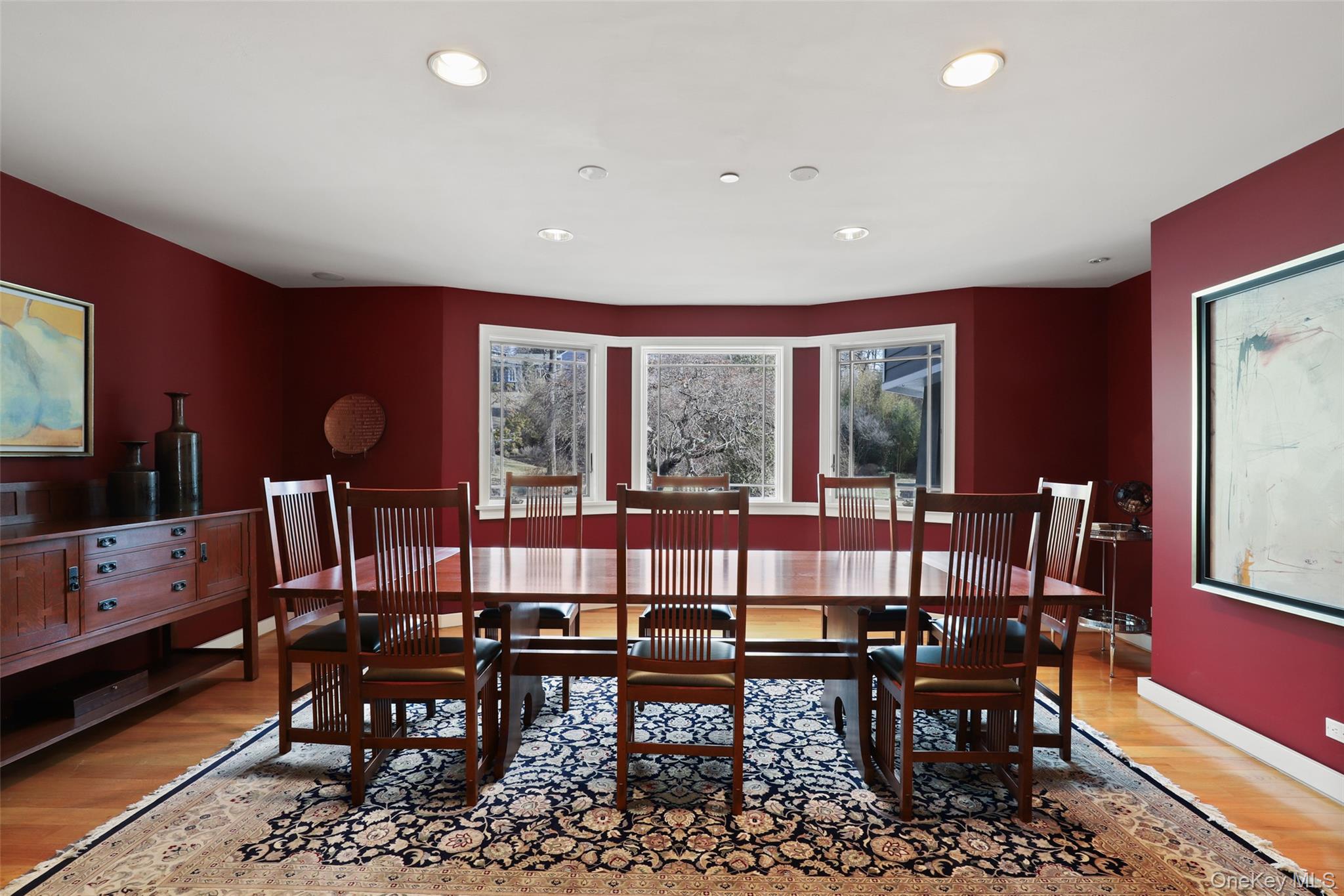54 Lincoln Avenue Rye Brook, NY 10577 - Photo 15 of 38 a view of a dining room with furniture window and outside view