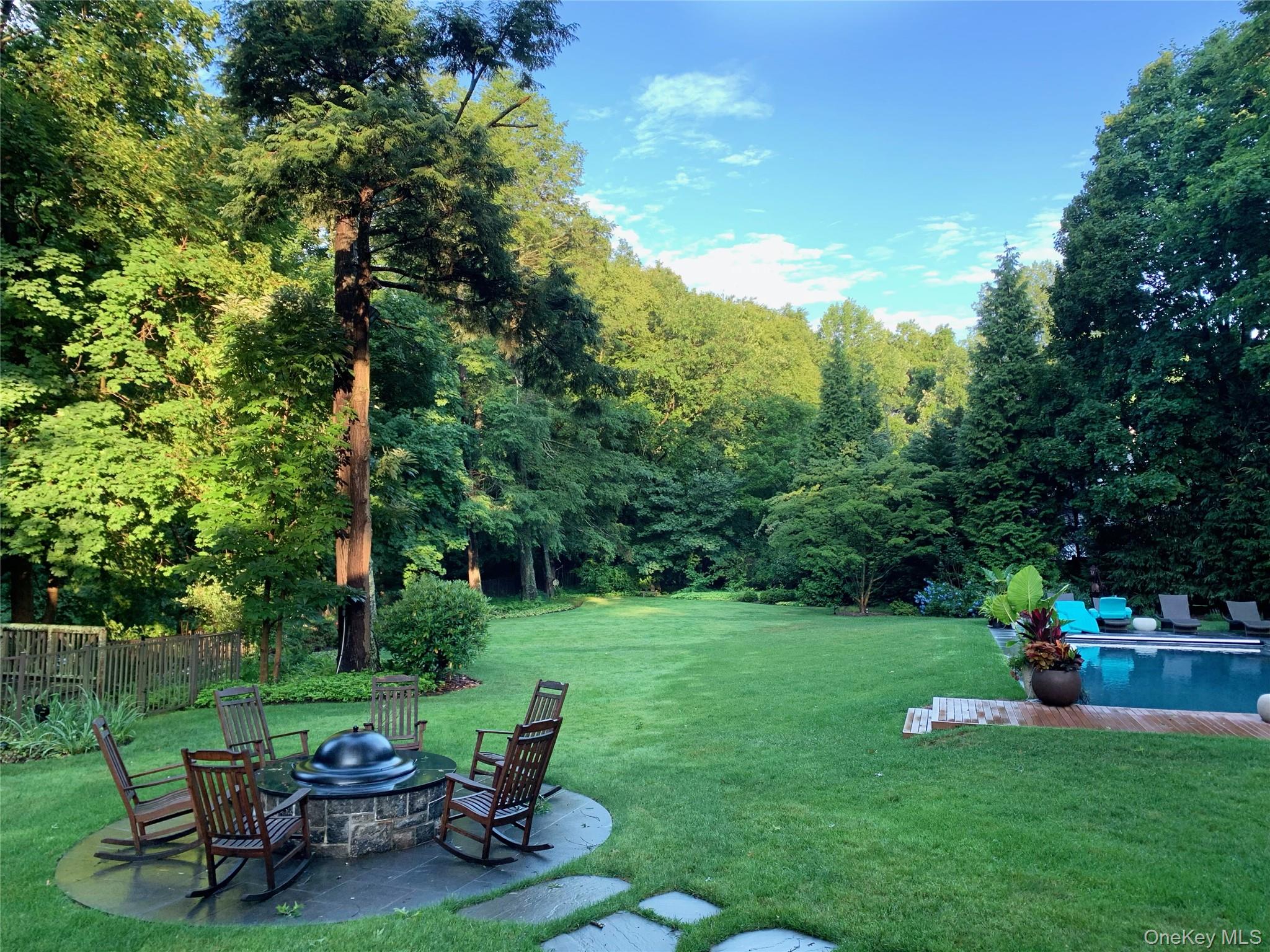 54 Lincoln Avenue Rye Brook, NY 10577 - Photo 36 of 38 a view of a table and chairs in the garden