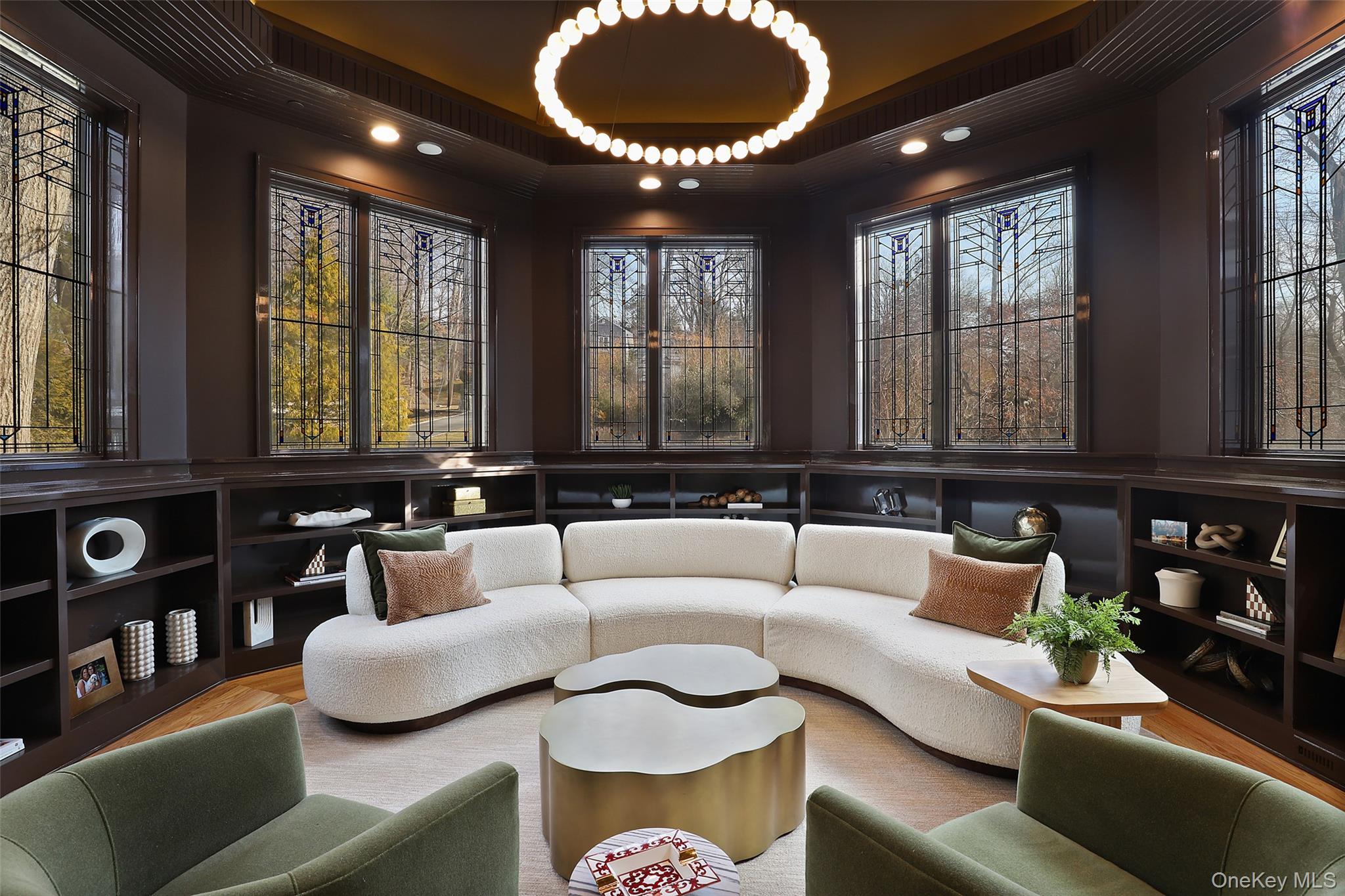 54 Lincoln Avenue Rye Brook, NY 10577 - Photo 5 of 38 a living room with furniture and floor to ceiling windows