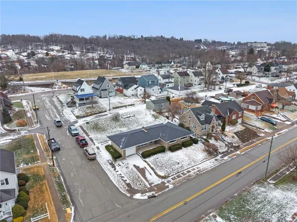 an aerial view of a city