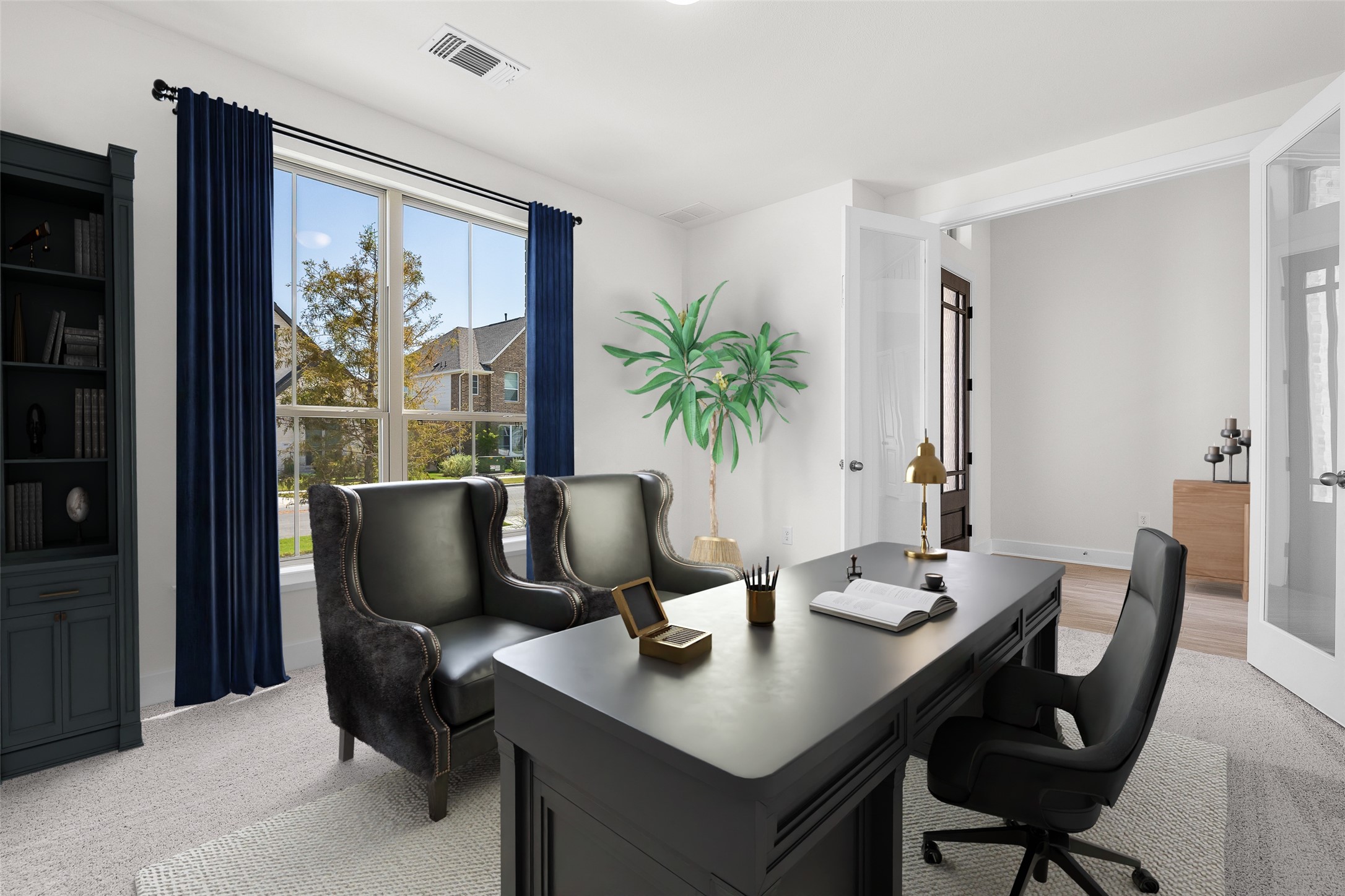 1417 Rodeo Ridge Drive Georgetown, TX 78628 - Photo 15 of 37 Office space with light colored carpet and baseboards