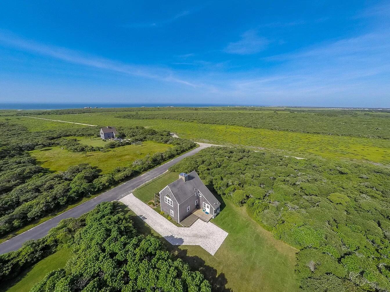 41 Wigwam Road Nantucket, MA 02554 - Photo 10 of 10 an aerial view of ocean with residential houses with outdoor space