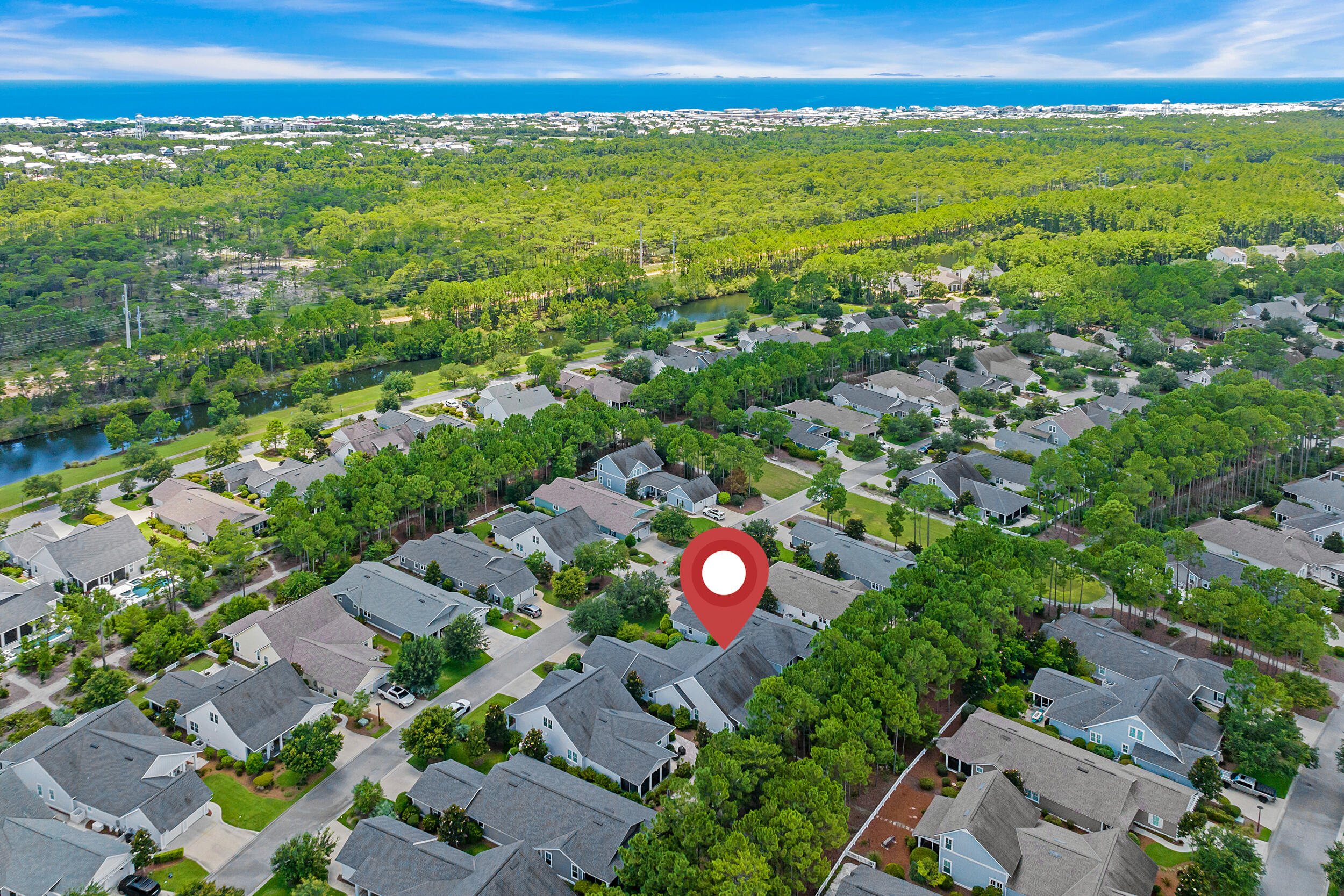 76 Jack Knife Drive Inlet Beach, FL 32461 - Photo 42 of 43 an aerial view of residential houses with outdoor space and street view