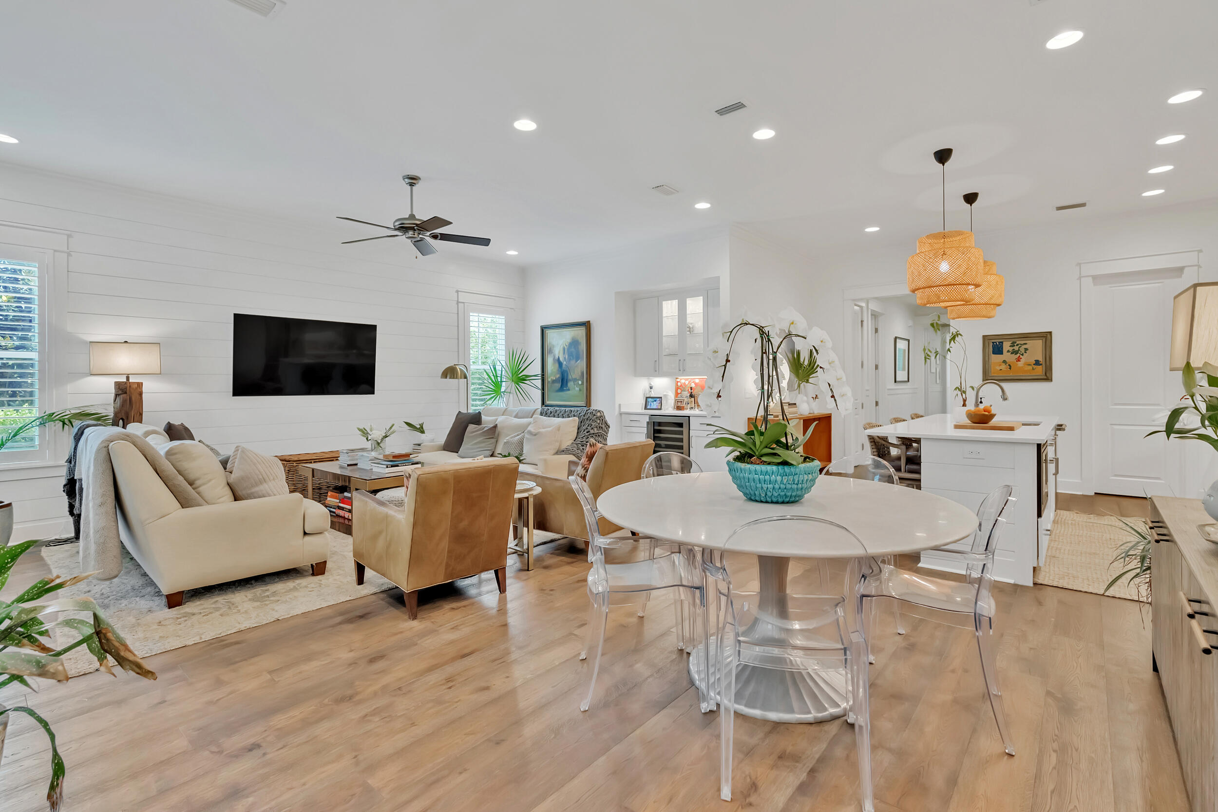 76 Jack Knife Drive Inlet Beach, FL 32461 - Photo 10 of 43 a living room with fireplace furniture and a flat screen tv