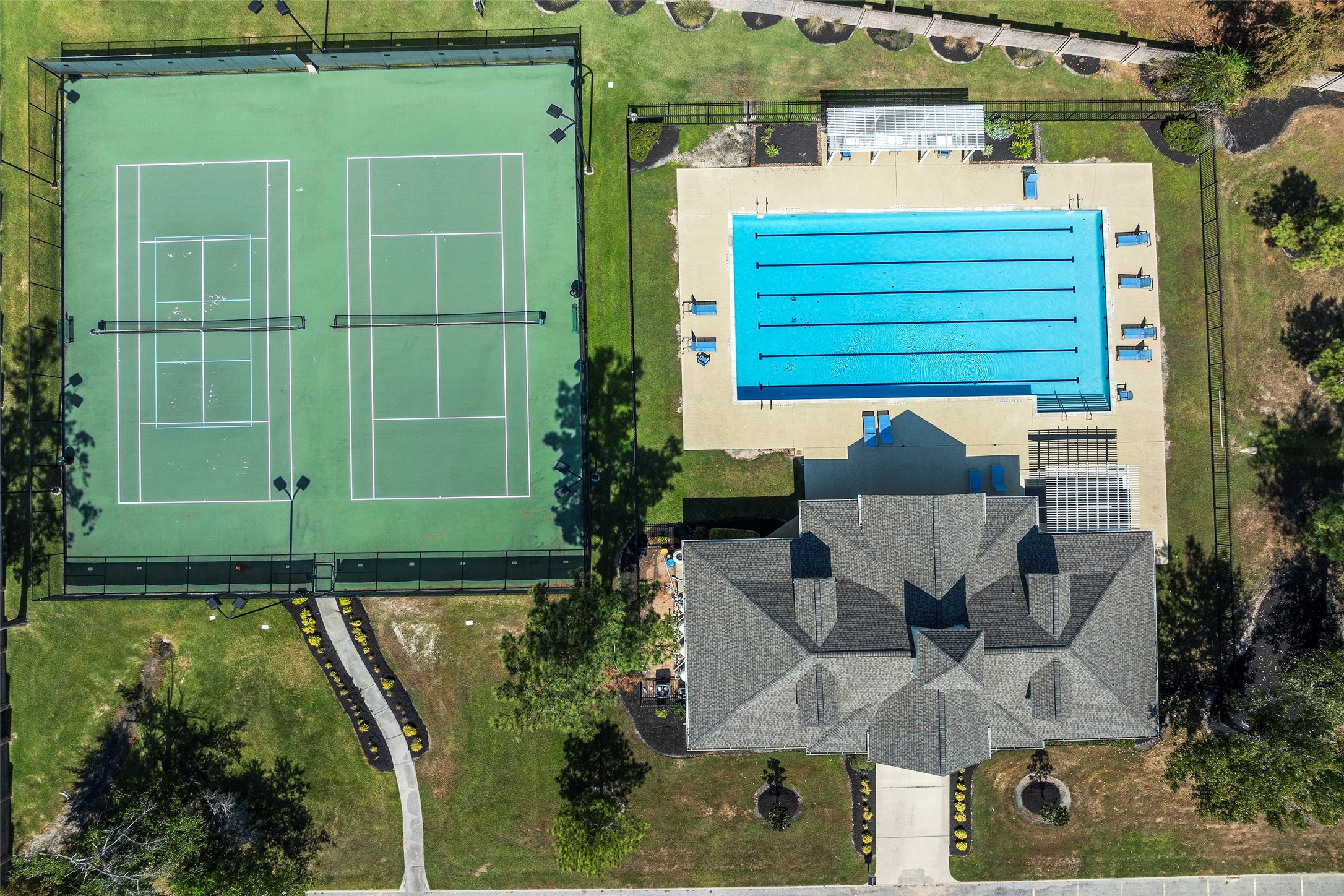 25626 Windy Isle Court Spring, TX 77389 - Photo 43 of 45 tennis courts and pool area,
