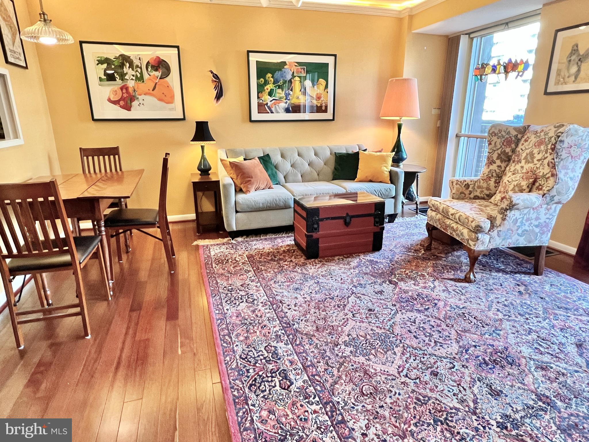 520 N Street Southwest, Unit S112 Washington, DC 20024 - Photo 2 of 46 a living room with furniture and a wooden floor