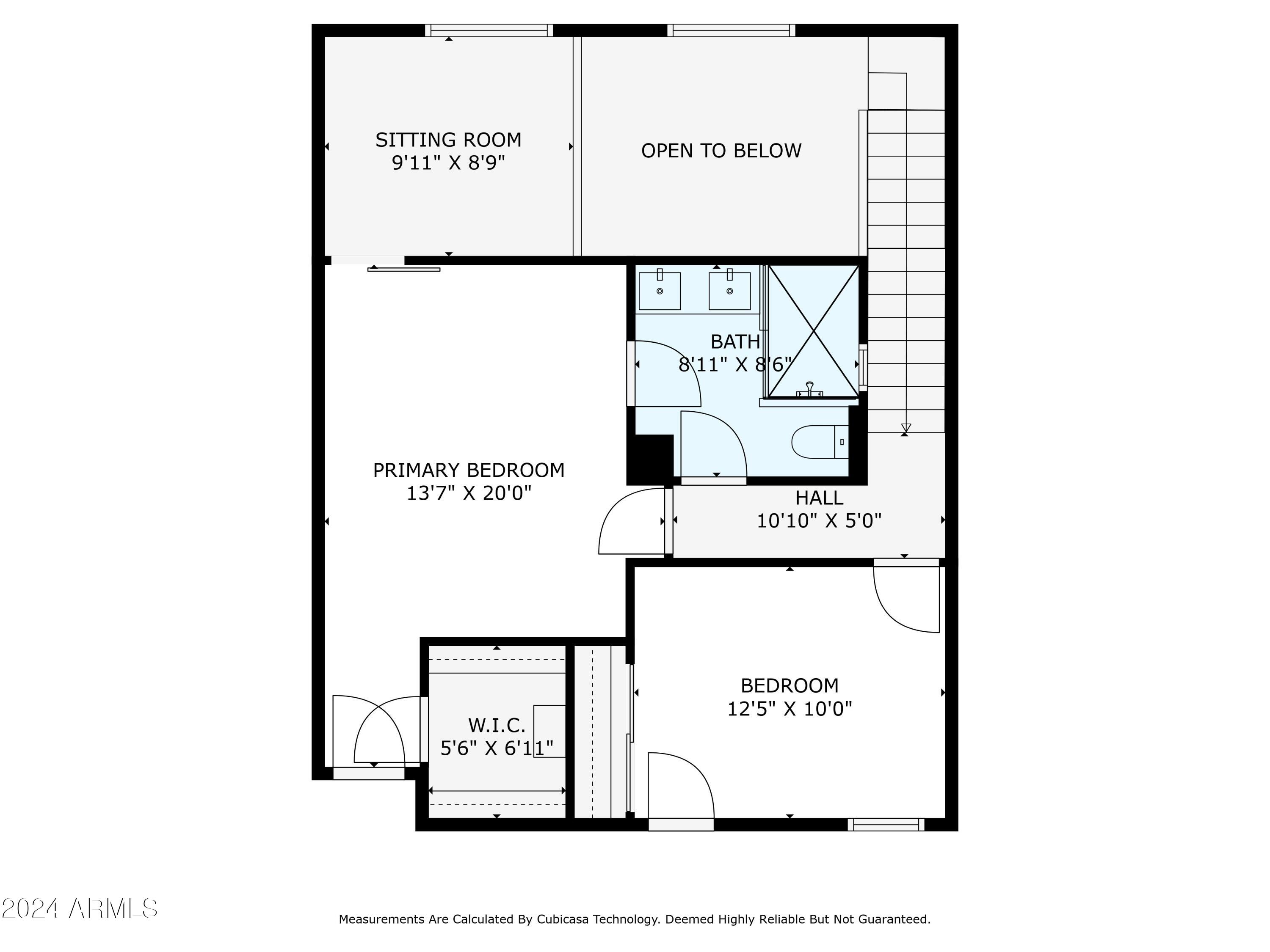 3136 North 38th Street, Unit 1 Phoenix, AZ 85018 - Photo 36 of 42 2nd Floor Dimensions