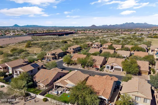 an aerial view of a city