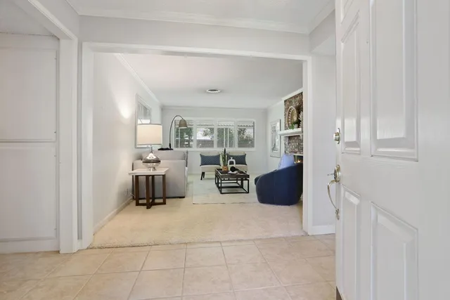 a living room with furniture and a couch